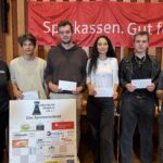 v. l. n. r.: Carolin Schmitz, FM Jakob Weidemann, FM Jasper Holtel, WGM Carmen Voicu-Jagodzinsky, Sidney Panjer, Florian Weidert